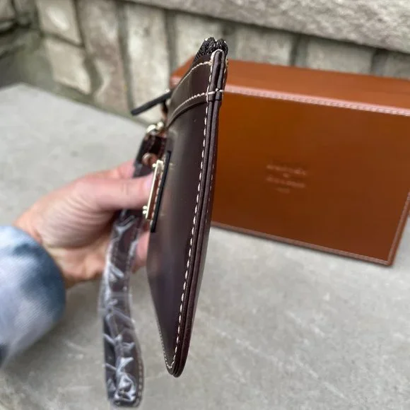 NIB DOONEY & BOURKE 1975 LEATHER WRISTLET Women's Brown Leather Wristlet - Picture 10 of 15